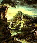 paysage a l'aqueduc dit le soir charles billoin